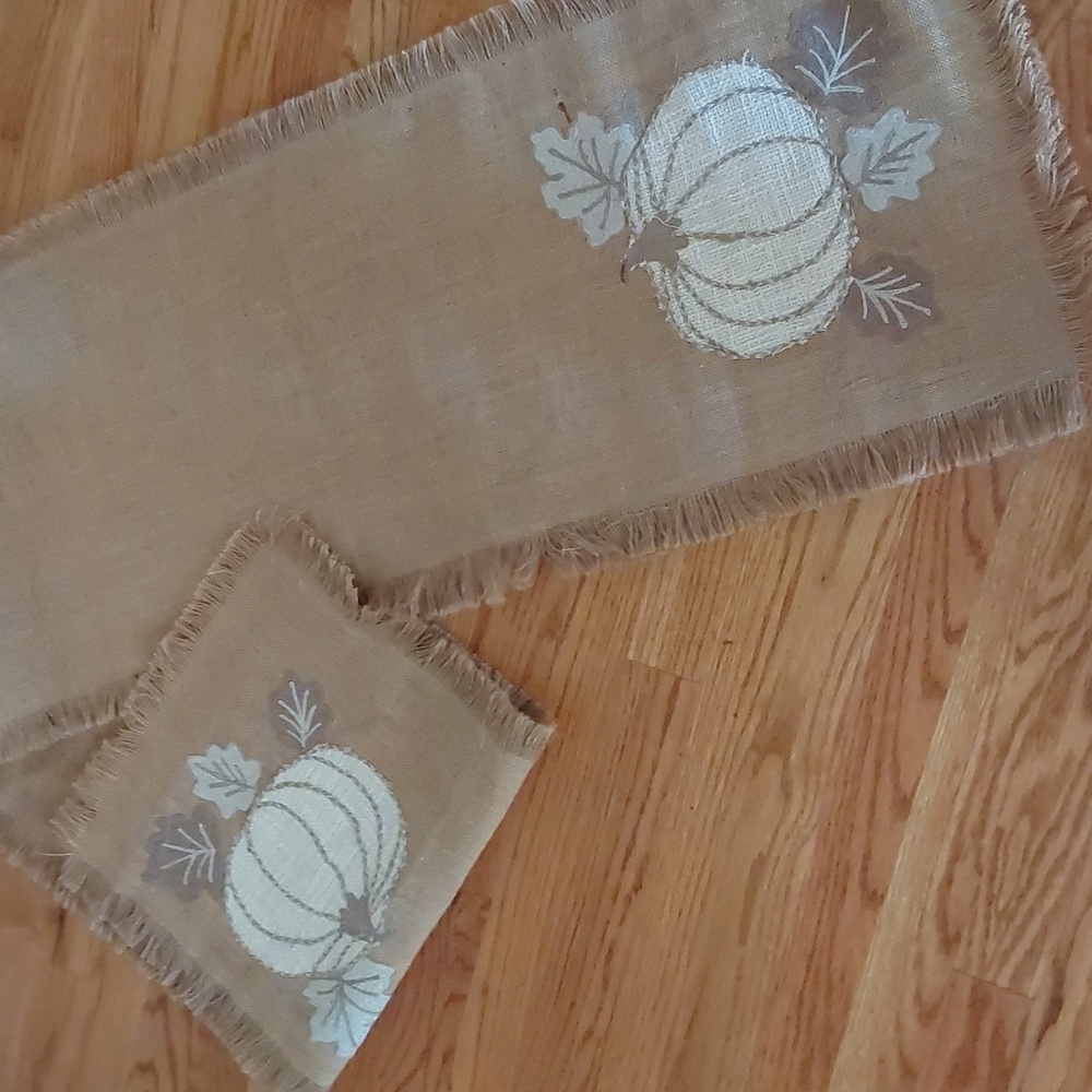 Pier 1 Imports Burlap Fringe Table Runner**Was $30**